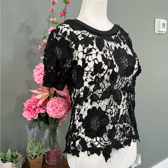 Say What? Lace See Through T-Shirt - Picture 3 of 13